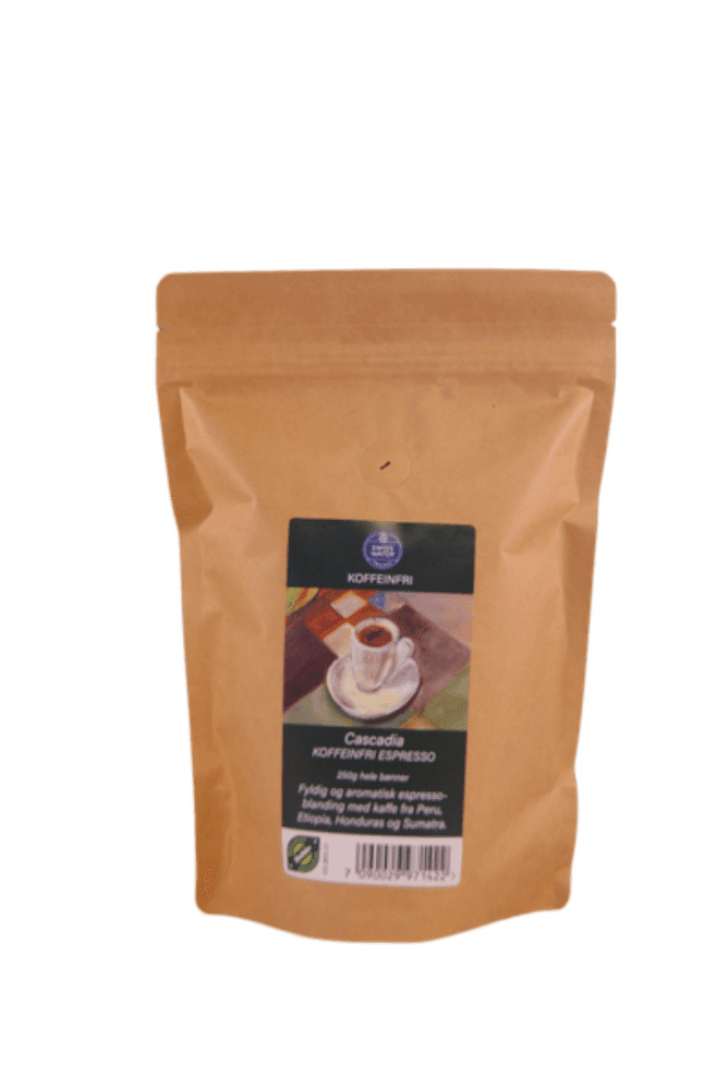 Espressoblanding, koffeinfri, 250 g, økologisk