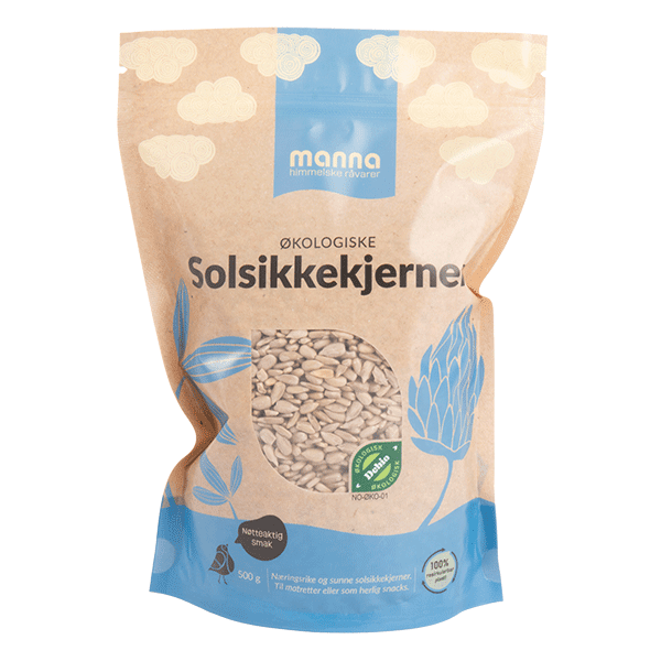 Solsikkekjerner, 500 g, økologisk, Manna