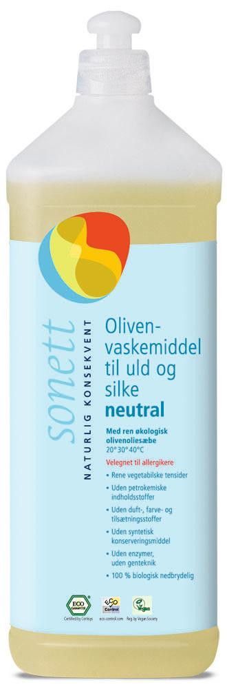 Vaskemiddel oliven, sensitiv,1l, økologisk, Sonett