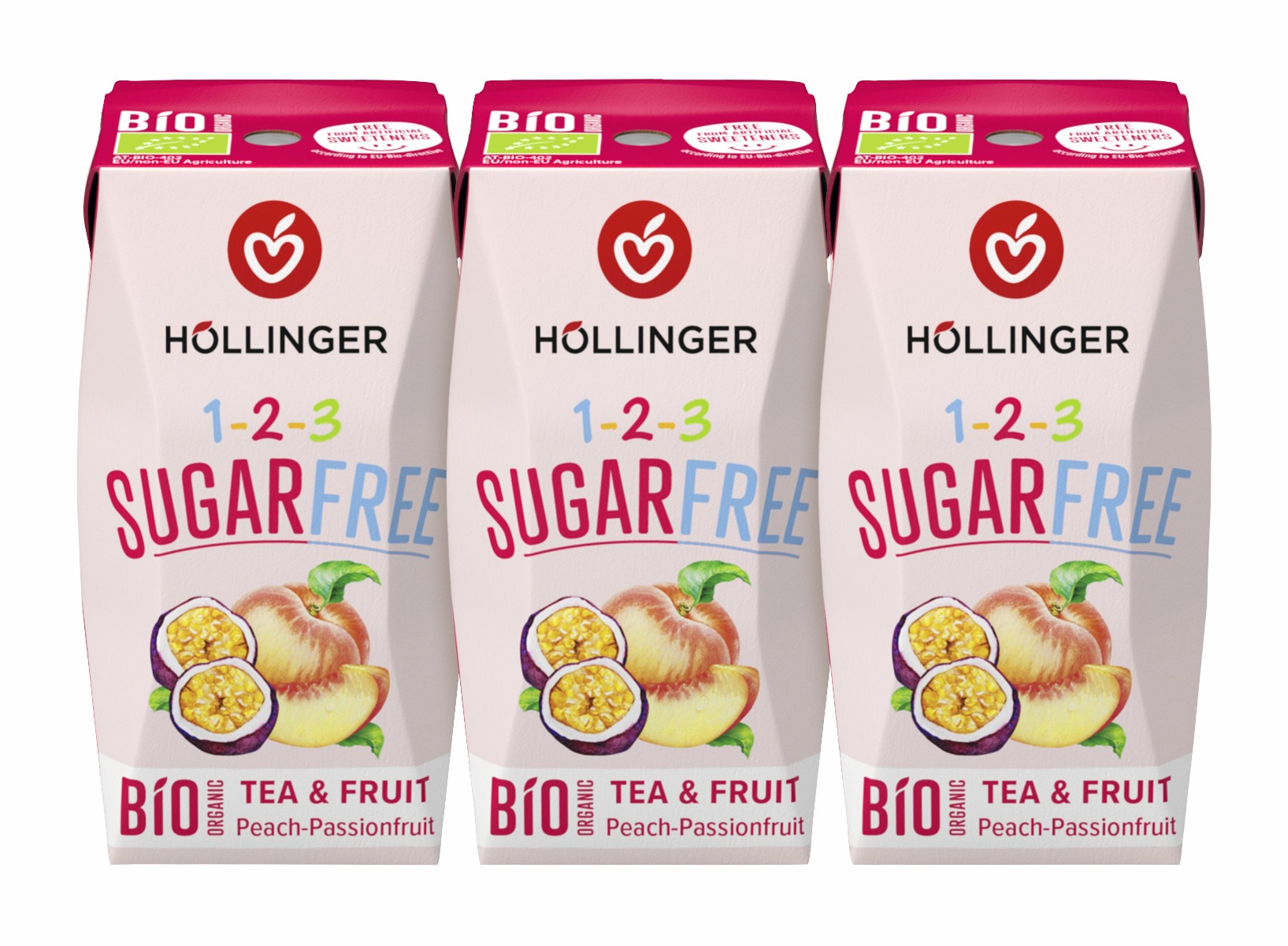 Peach passionjuice, 3x200 ml, økologisk, Höllinger