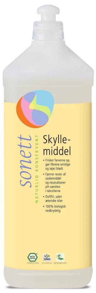 Skyllemiddel/tøymykner, 1 l, økologisk, Sonett