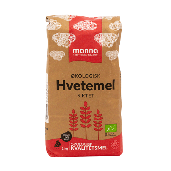 Hvetemel, siktet,1 kg, økologisk, Manna