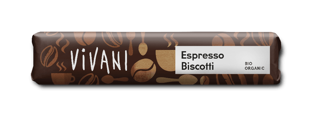 Melkesjokolade m/espresso, 40 g, økologisk, Vivani