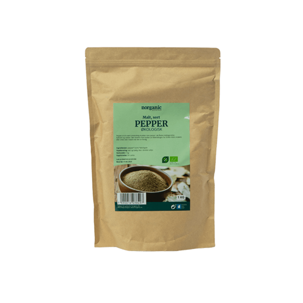 Pepper, svart, malt ,1 kg , økologisk