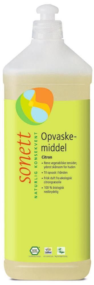 Oppvaskmiddel, sitron, 1 l, økologisk, Sonett