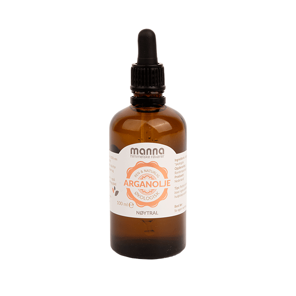 Arganolje nøytral pipette, 100ml, økologisk, Manna