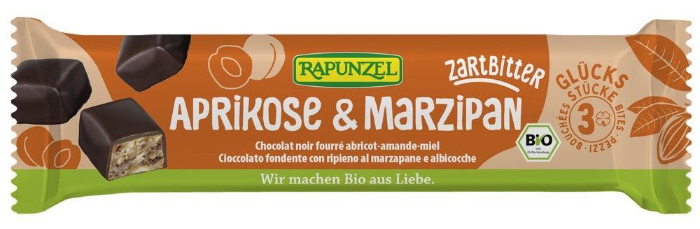 Marsipan mørk m/aprikos, 50 g, økologisk, Rapunzel
