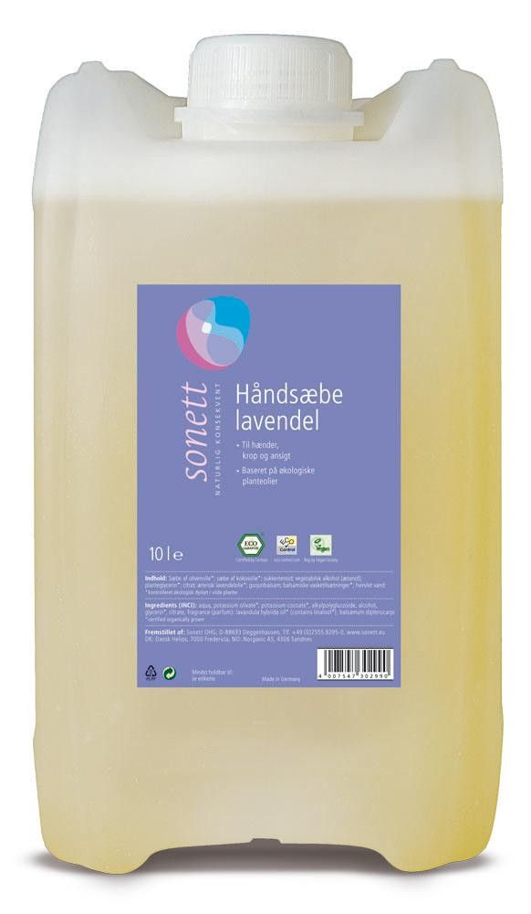 Håndsåpe, lavendel, 10 l, økologisk, Sonett