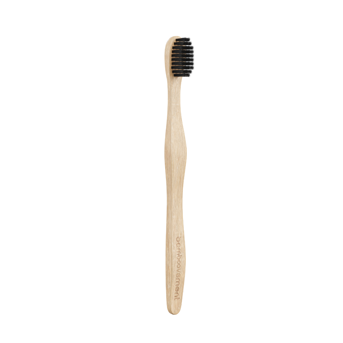 Bambus tannbørste, soft, sort
