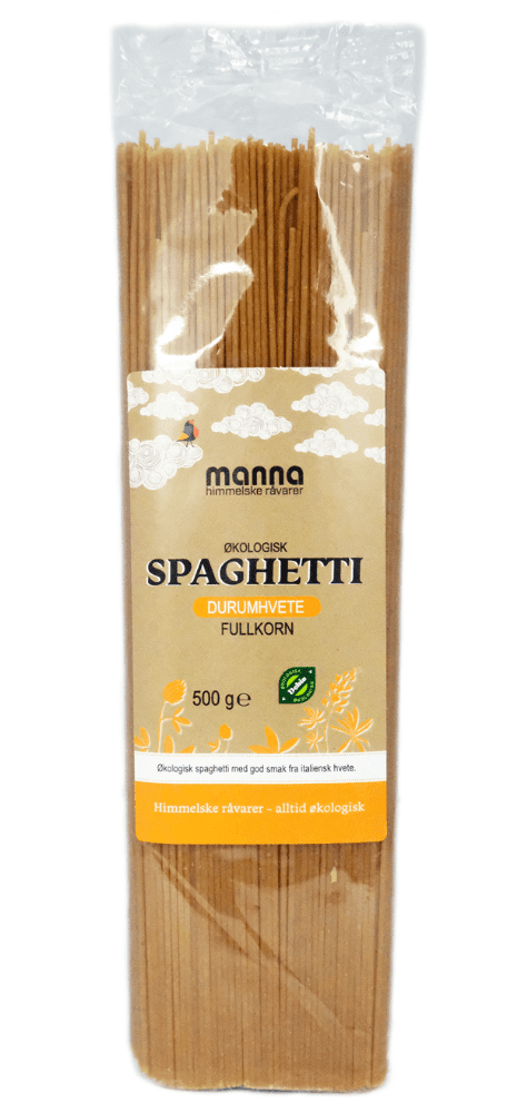 Spaghetti durum, fullkorn, 500 g, økologisk, Manna