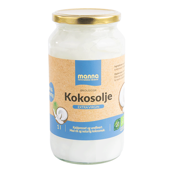 Kokosolje, extravirgin, 1 l, økologisk, Manna