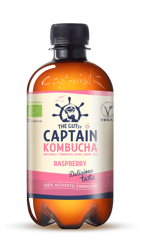 Raspberry, 400 ml, økologisk, Captain Kombucha