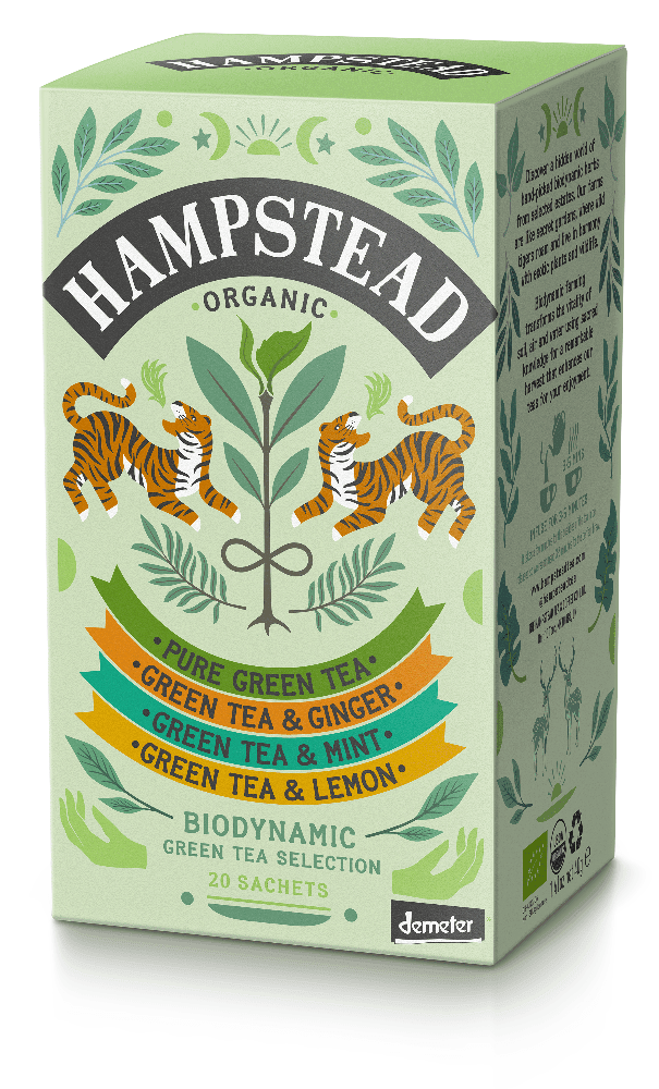 Green Tea Selection Pack, 20 poser, økologisk, Hampstead