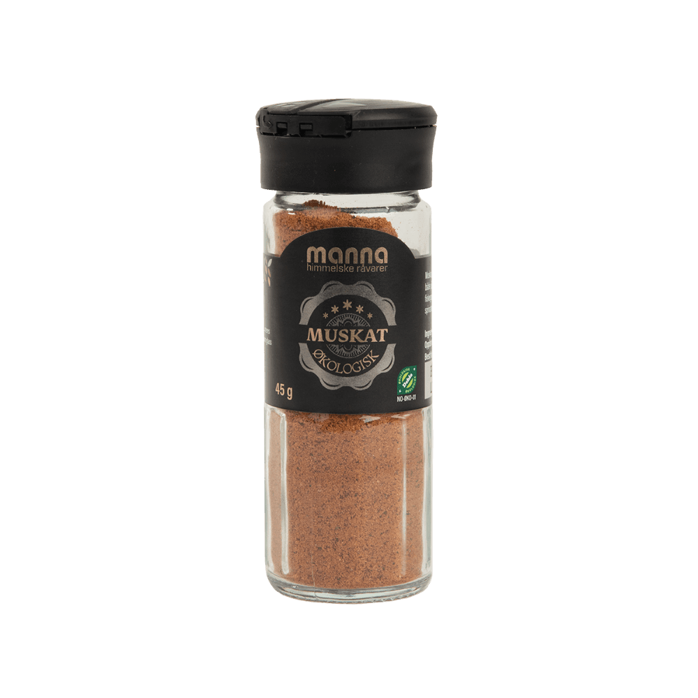 Muskat, malt, 45 g, økologisk, Manna