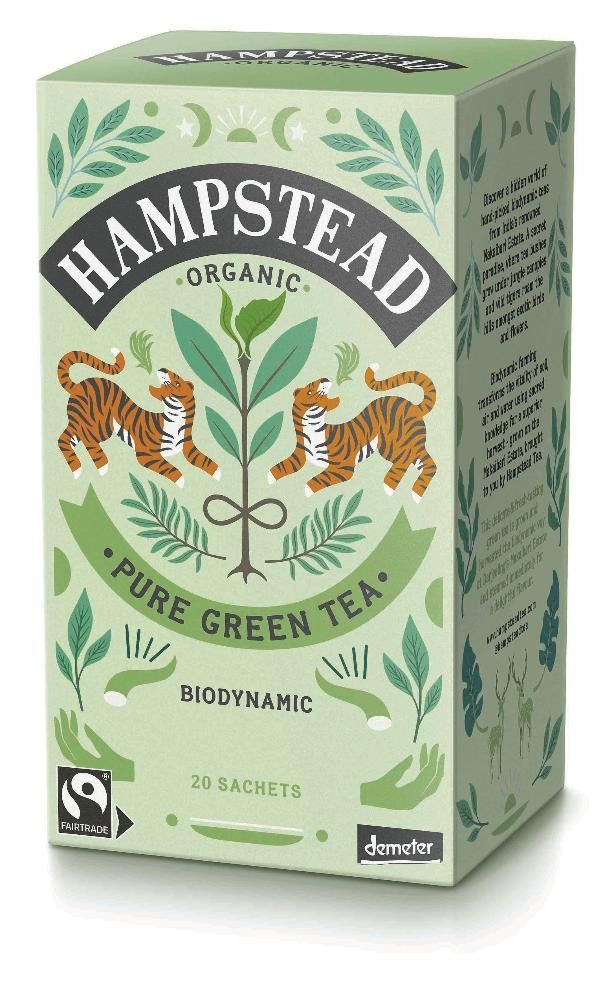 Pure Green Tea, 20 poser, økologisk, Hampstead