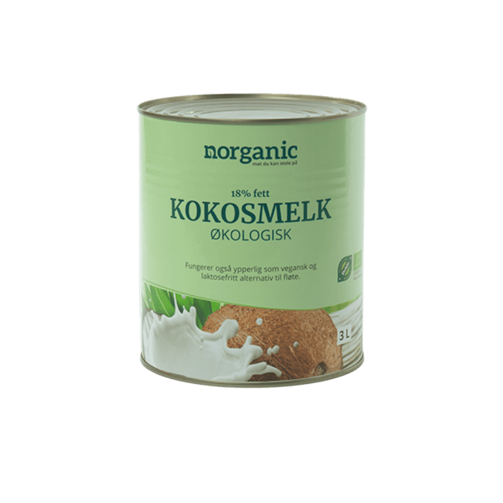 Kokosmelk, 18% fett, 3 l, økologisk