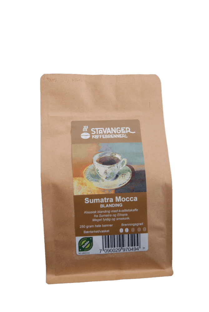 Kaffebønner, Sumatra-Mocca, 250 g, økologisk