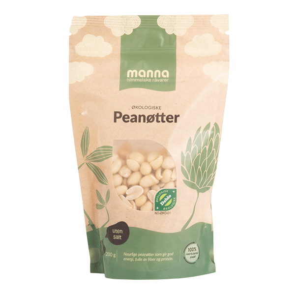 Peanøtter, 200 g, økologisk, Manna