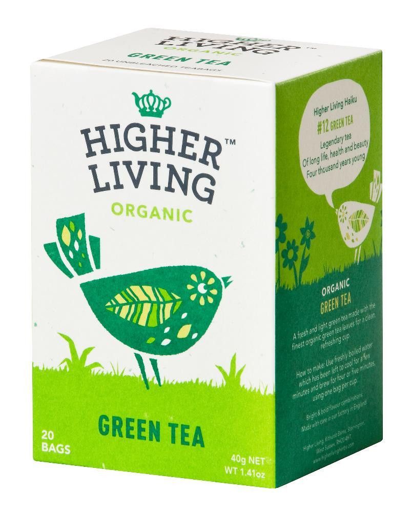 Green Tea, 20 poser, økologisk, Higher Living