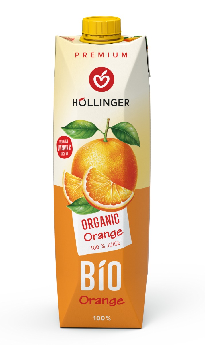 Appelsinjuice, 1 l, økologisk, Höllinger Juice
