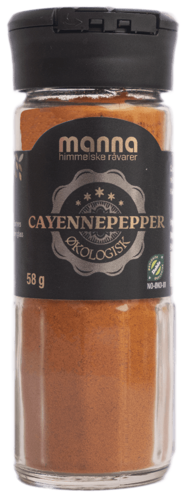 Cayennepepper, 58 g, økologisk, Manna