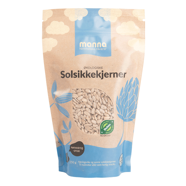 Solsikkekjerner, 250 g, økologisk, Manna