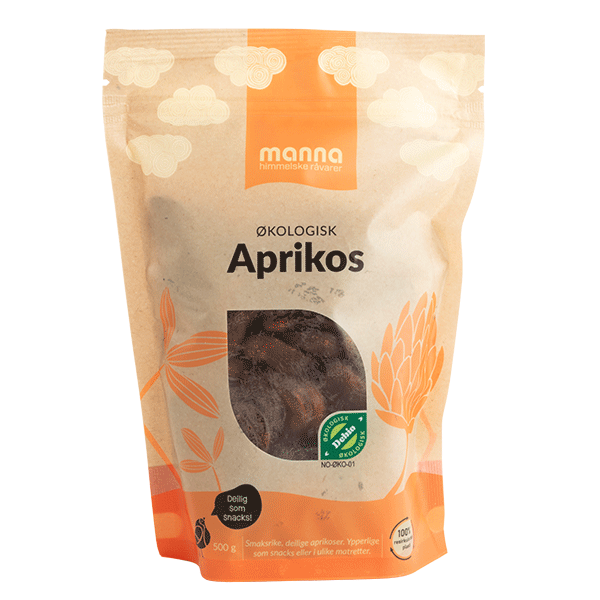 Aprikos, 500 g, økologisk, Manna
