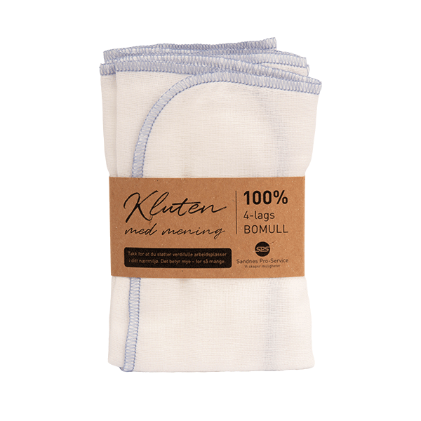 Babyklut, blå kant, 30 x 33 cm, 5-pak