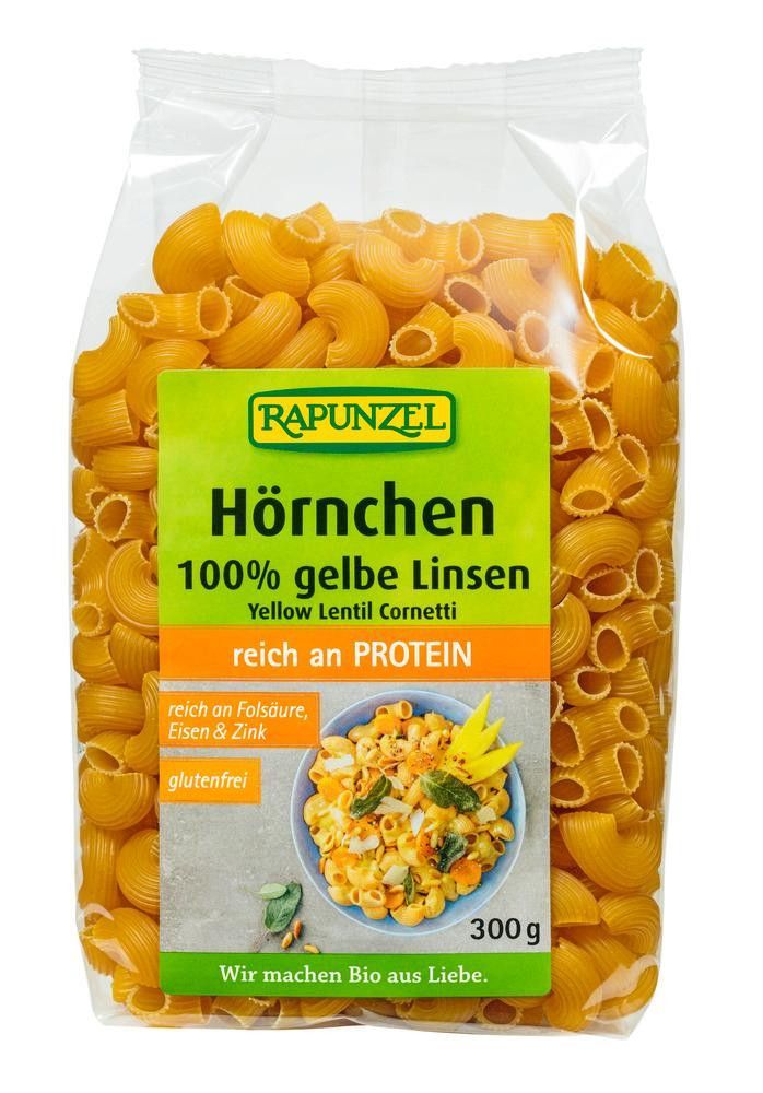 Pasta av gule linser, 300 g, økologisk, Rapunzel