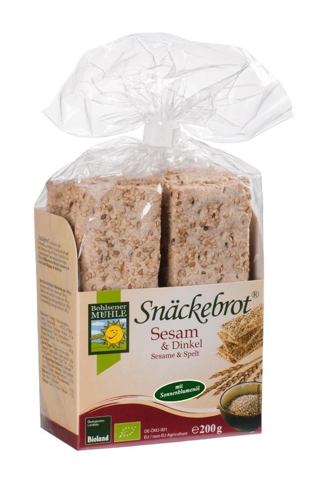Knekkebrød, 200 g, økologisk, Bohlsener Mühle
