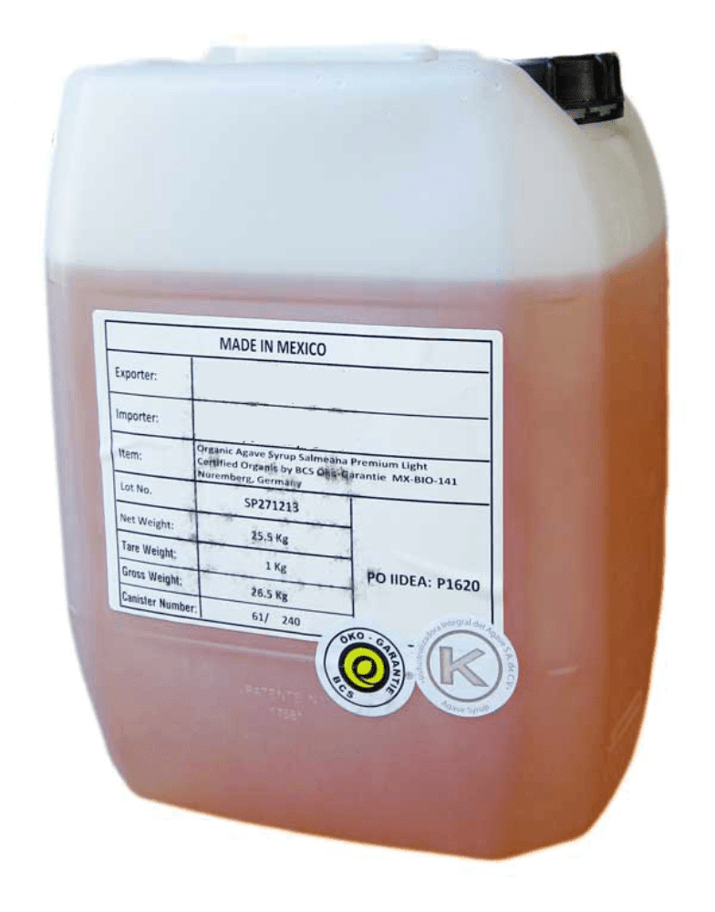 Agavesirup, 25,5 kg, økologisk