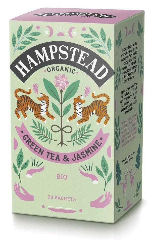 Jasmine Green Tea, 20 poser, økologisk, Hampstead