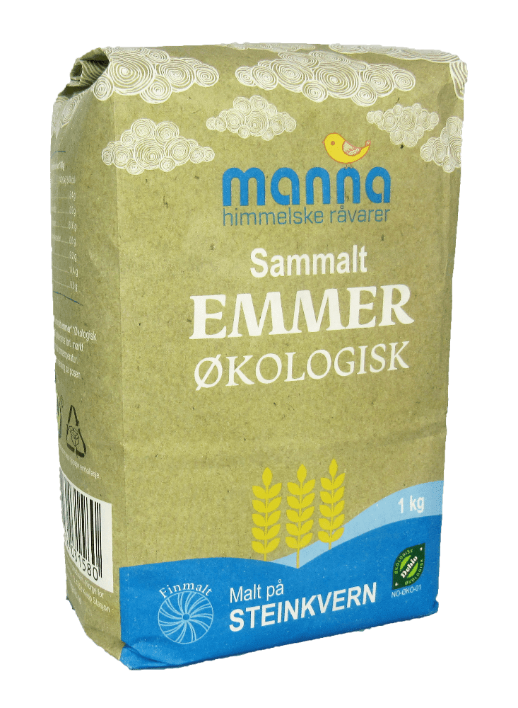 Emmer, sammalt, 1 kg, økologisk, Manna