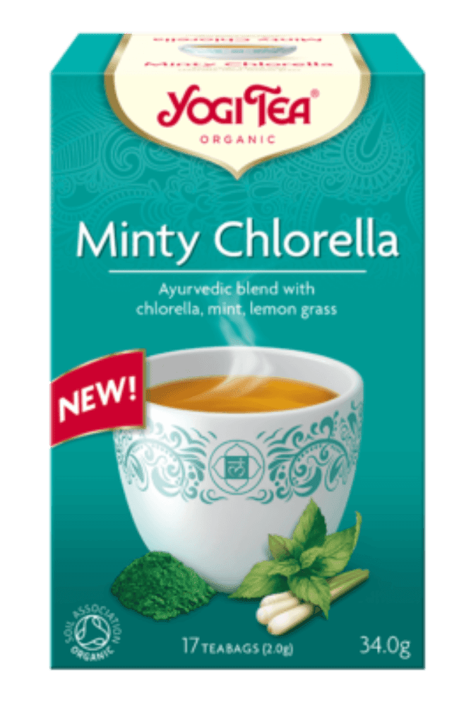 Minty Chlorella te, 17 poser, økologisk, Yogi Tea