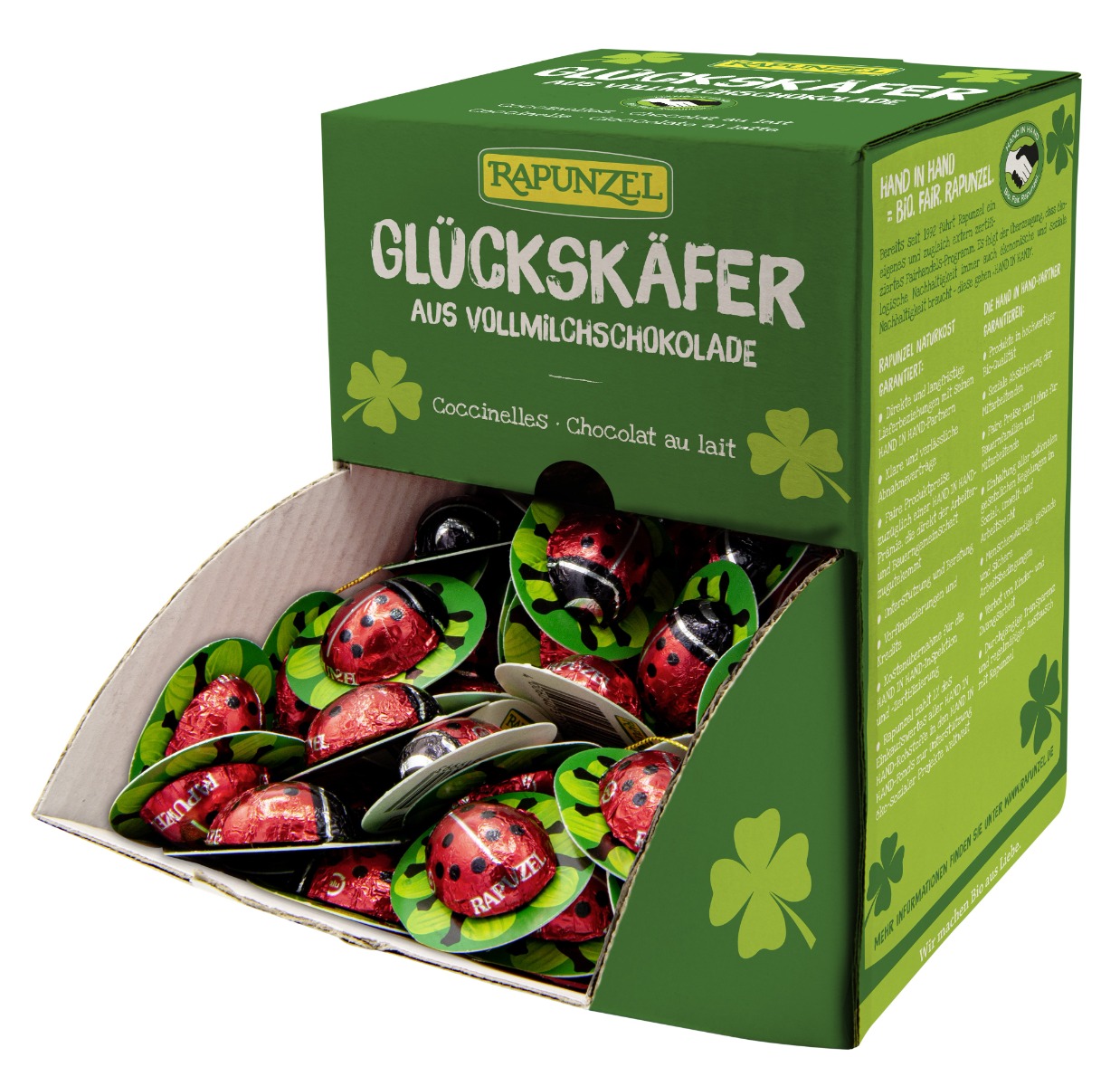 Sjokolade marihøne, 160 stk, økologisk, Rapunzel