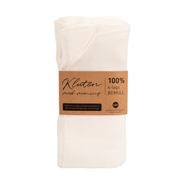 Kjøkkenkluter, hvit kant, 40 x 45 cm, 5-pak
