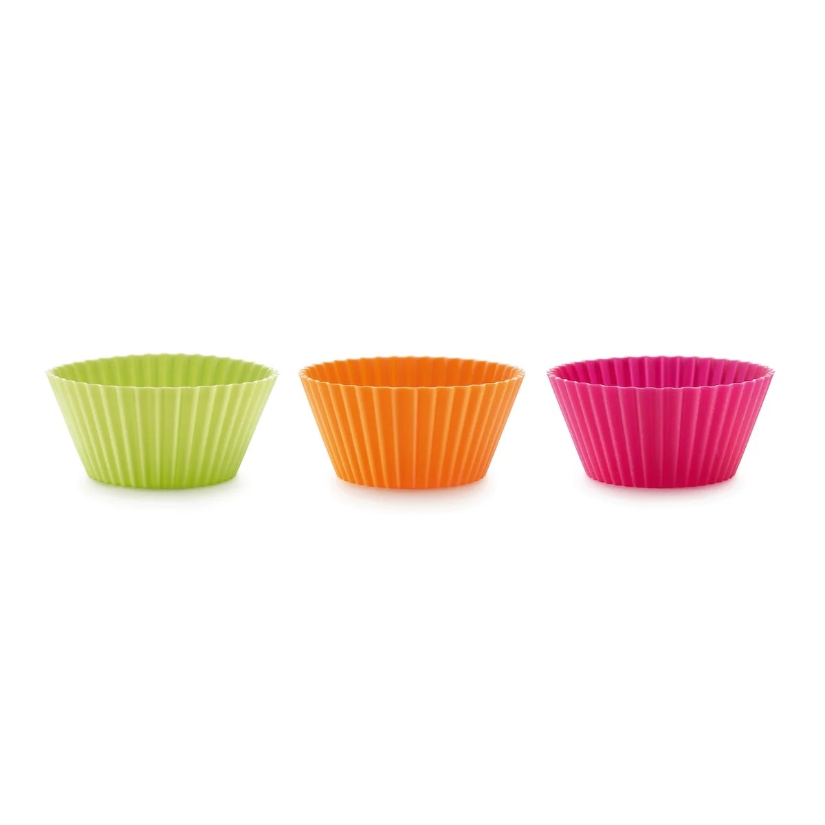 Muffinsformer i silikon, Ø7cm, flerfarget, 12 stk