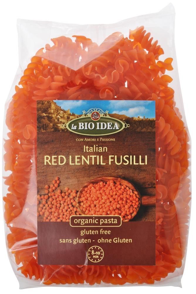Fusilli/ røde linser, 250 g, økologisk, LaBioIdea