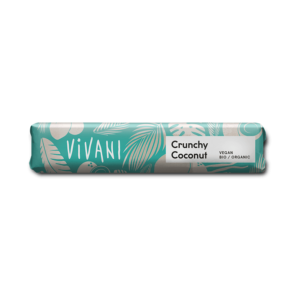 Sjokolade, crunchy coconut, 35 g, økologisk, Vivani