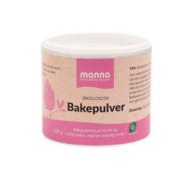Bakepulver, 100 g, økologisk, Manna