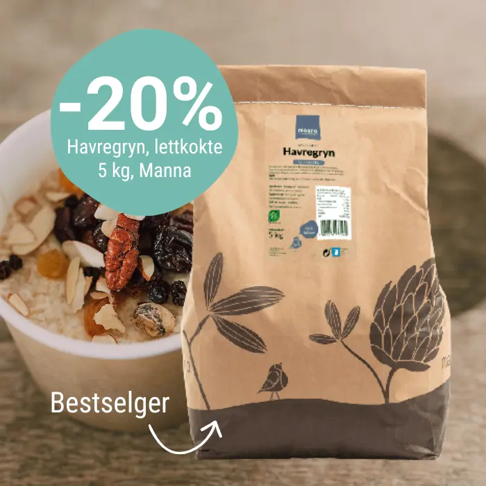 Manna Havregryn – 20% hos Økoland