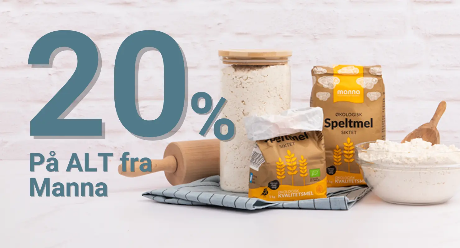 Alt fra Manna - 20% rabatt hos Økoland